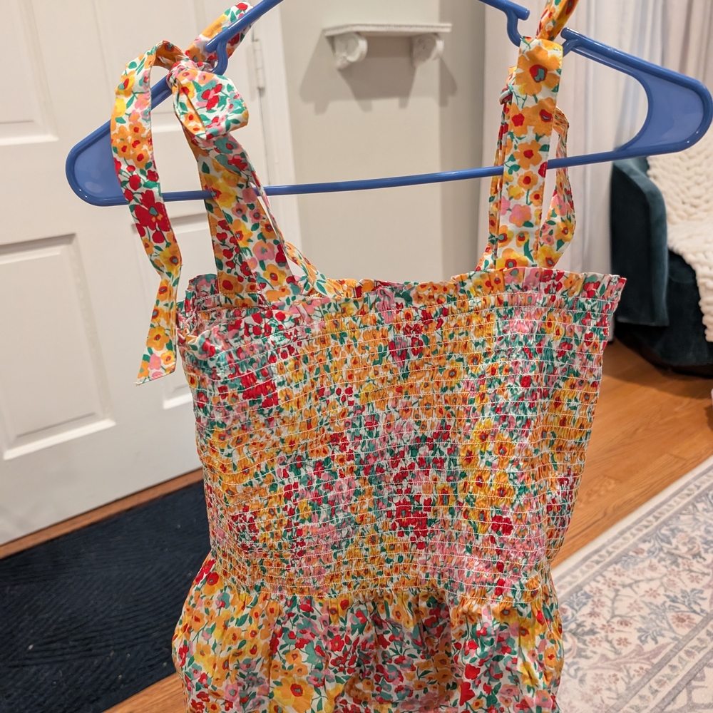 J. Crew Multicolor Smocked Summer Top